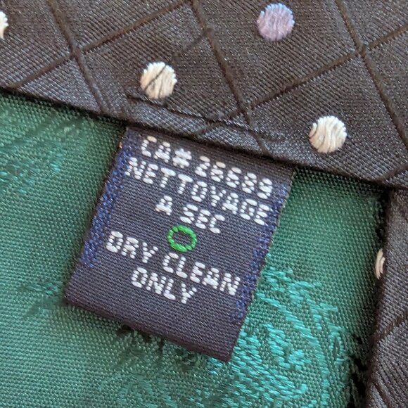 Vintage Tommy Hilfiger Black dotted Silk Tie - Made in USA - Picture 5 of 9